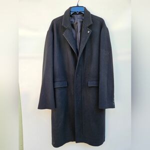 Elegant Black Men's Trench Coat